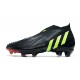 Botas de Fútbol Adidas Predator Edge+ FG Negro Verde