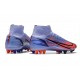 Nike Mercurial Superfly 8 Elite AG Bota Mbappe Lila Claro Plateado Metalizado