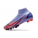 Nike Mercurial Superfly 8 Elite AG Bota Mbappe Lila Claro Plateado Metalizado