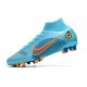 Nike Mercurial Superfly 8 Elite AG Bota Azul Láser Naranja Marina