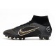 Nike Mercurial Superfly 8 Elite AG Negro Dorado Metalizado Plateado