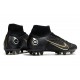 Nike Mercurial Superfly 8 Elite AG Negro Dorado Metalizado Plateado