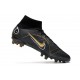 Nike Mercurial Superfly 8 Elite AG Negro Dorado Metalizado Plateado