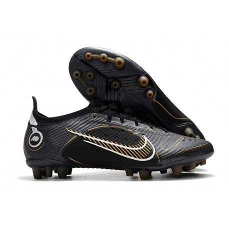 Nike Mercurial Vapor 14 Elite AG PRO Negro Dorado Metalizado Plateado Metalizado