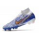 Nike Zoom Mercurial Superfly IX Elite FG Blanco Azul Oro