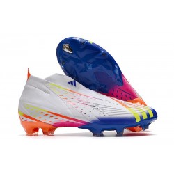 adidas Predator FIFA World Cup Qatar 2022 Edge+ FG Blanco Amarillo Solar Azul