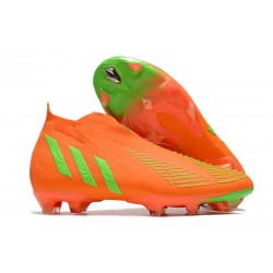 Botas de Fútbol Adidas Predator Edge+ FG Rojo Team Solar Verde Negro