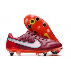 Bota Nike Tiempo Legend 9 Elite ACC SG-Pro Rojo Blanco Mystic Hibiscus