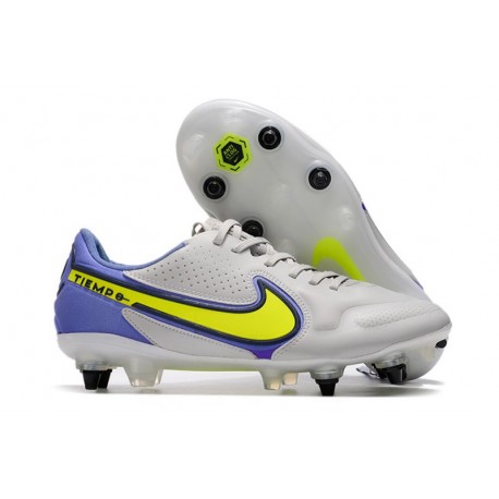 Bota Nike Tiempo Legend 9 Elite ACC SG-Pro Gris Niebla Volt Zafiro